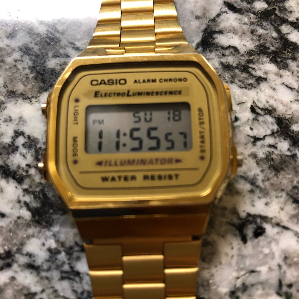 Casio Digital Gold Watch